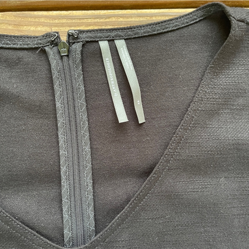 Anthropologie Jumpsuit Womens Size XS Black Sutton Ponte Belted Pockets V Neck - Picture 5 of 13